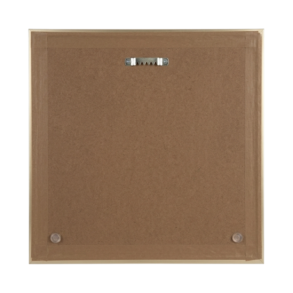 Zenva Modern Abstract Gold Leaf Canvas Wall Art Square Champagne Gold Metal Frame Black